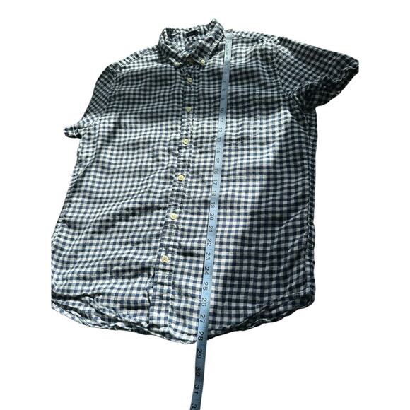 J.Crew‎ Men's Blue White Casual Slim Gingham Button Down Shirt Size Large - Picture 13 of 13
